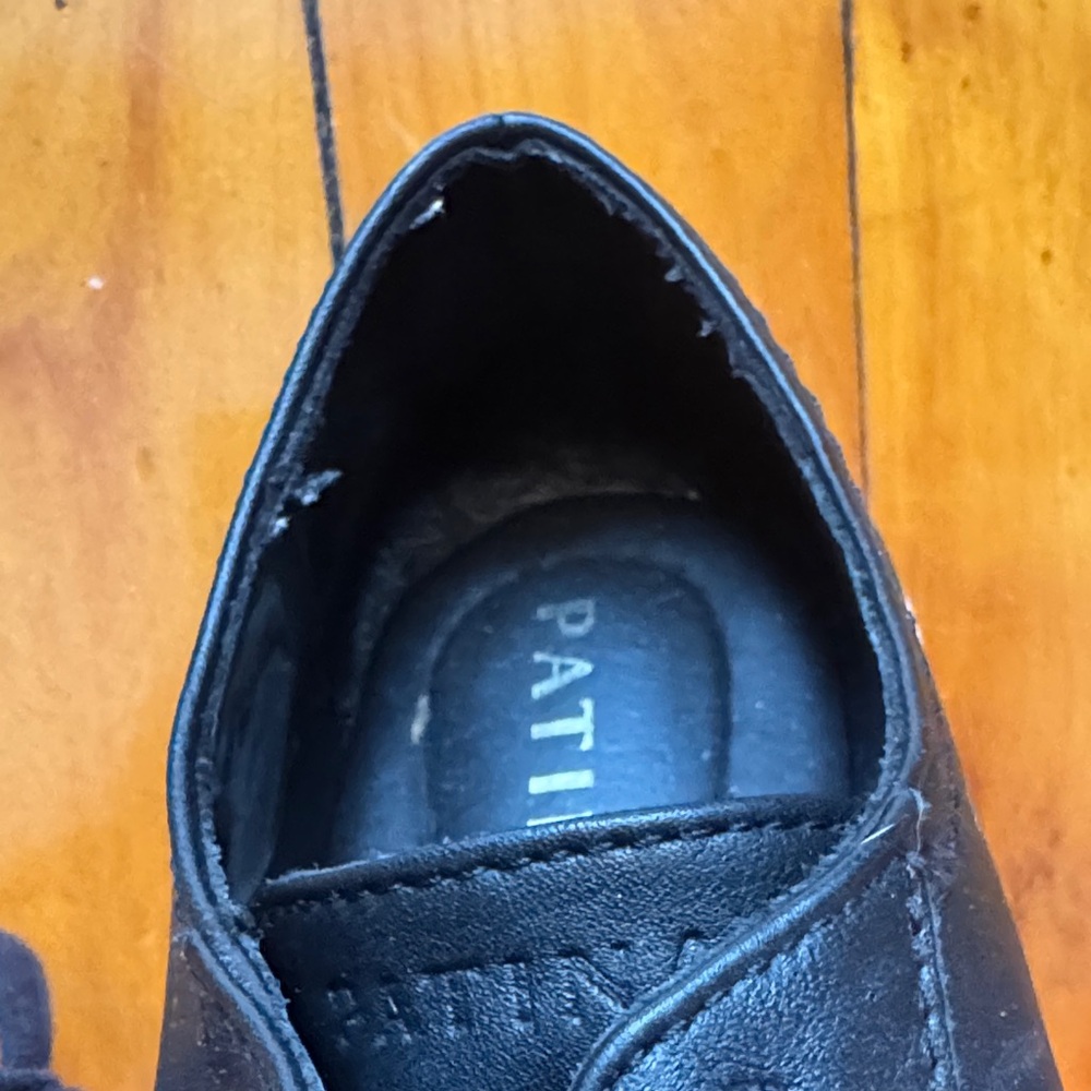 Patina Black Leather Sneakers women’s - Picture 6 of 7